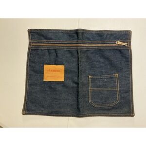 VTG Cone Mills Denim Zippered‎ Pouch Unisex OS Blue Raw Rare Collectible